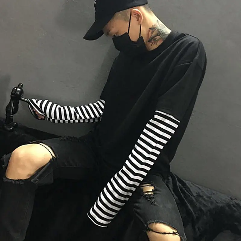 Женская/Мужская Повседневная Толстовка BTS Ulzzang Лоскутная свободная футболка с