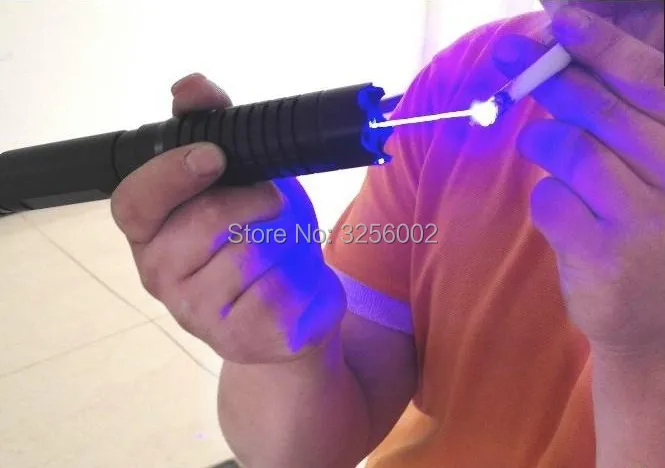 Мощная военная Синяя лазерная указка фонарик спичка свеча горит сигарета злой