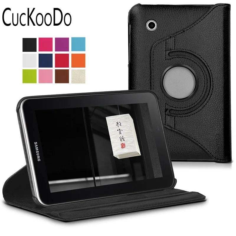 Кожаный чехол книжка CucKooDo с поворотом на 360 градусов для Samsung Galaxy Tab 2 7 0 P3100 P3110