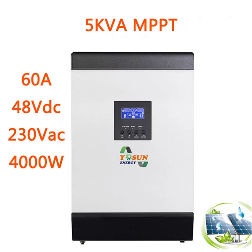 60A MPPT солнечный инвертор 230Vac чистая Синусоидальная волна 48Vdc батарея параллельная карта автономная Солнечная система зарядное устройство переменного тока