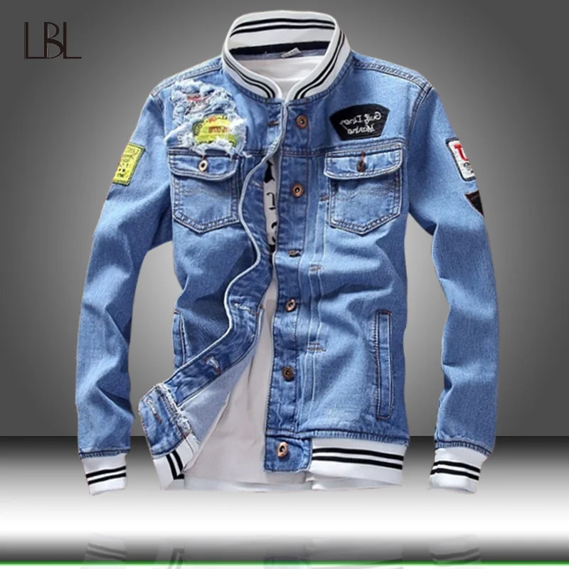 Mens Denim Jacket Men Casual Bomber Jackets Man High Quality Men's Retro Coat Streetwear Spring Autumn Chaqueta Hombre 5XL