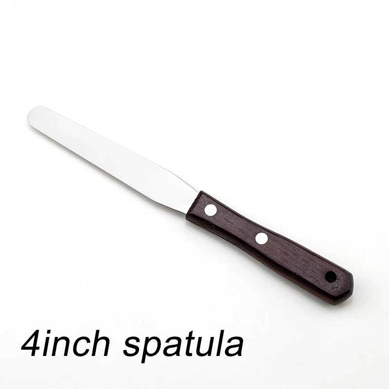4inch spatula Нержавеющая сталь масло торт Ножи гладкой шпатель крем глазурью глазурь шпатели выпечки Кухня Кондитерские украшения торта инструменты - Цвет: 4inch spatula