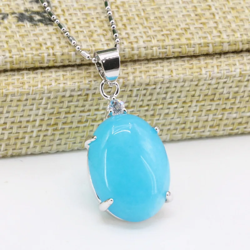 Цепочка с подвеской женская из натурального камня 15 х28 мм|jade pendant|oval pendantpendants for women