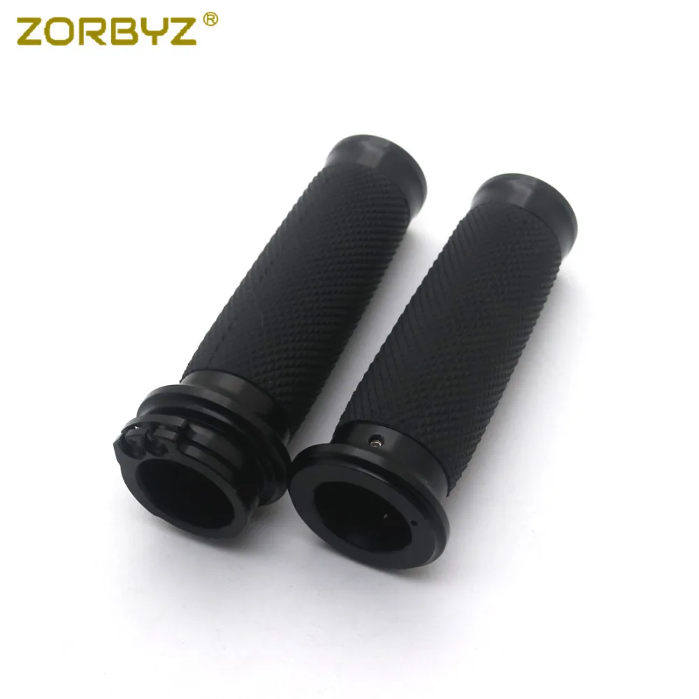 ZORBYZ мотоцикл 1 &quotчерный CNC Резиновая Ручка Бар Ручные ручки для Harley Sportster Touring Dyna