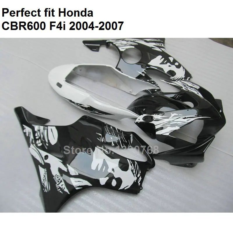 100% Обтекатели для Honda CBR 600 F4i 04 05 06 07 комплект обтекателей CBR600F4i 2004 2005 2006 2007 Белый
