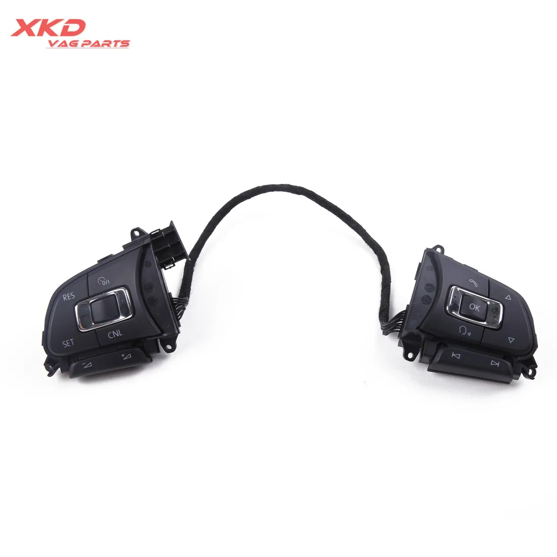 Black Chrome Steering Wheel Multi-function Button Cruise control For V-W Tiguan 17-19 5NA959442 5NA 959 442 | Автомобили и