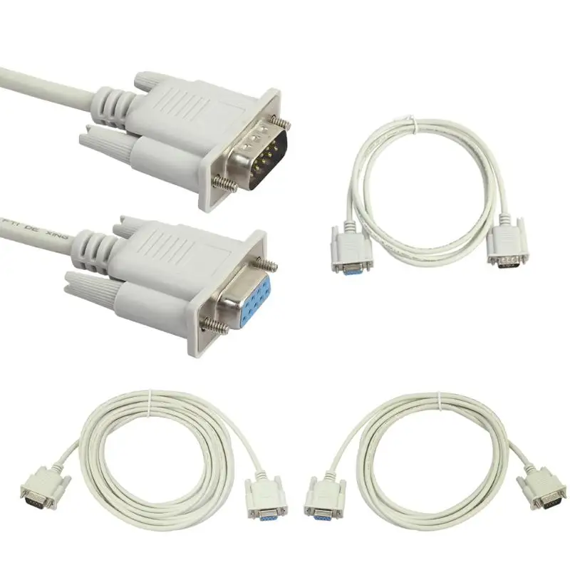 Новый 1 5 M 3m USB кабель Serial RS232 9 контактный разъем мужского и женского пола DB9 ПК