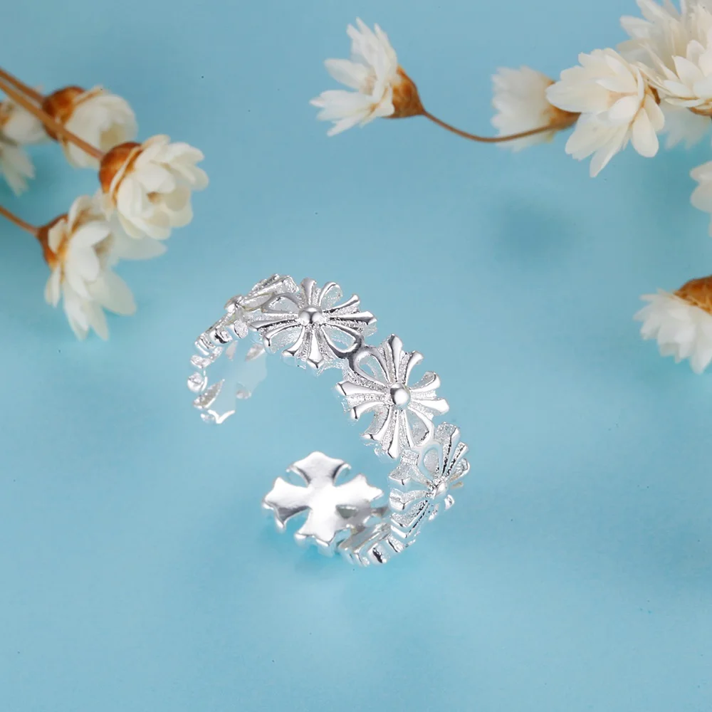 jewelry Silver Plated Ring Charming Rose Wedding Rings For Women Valentine's gift PJ259 | Украшения и аксессуары