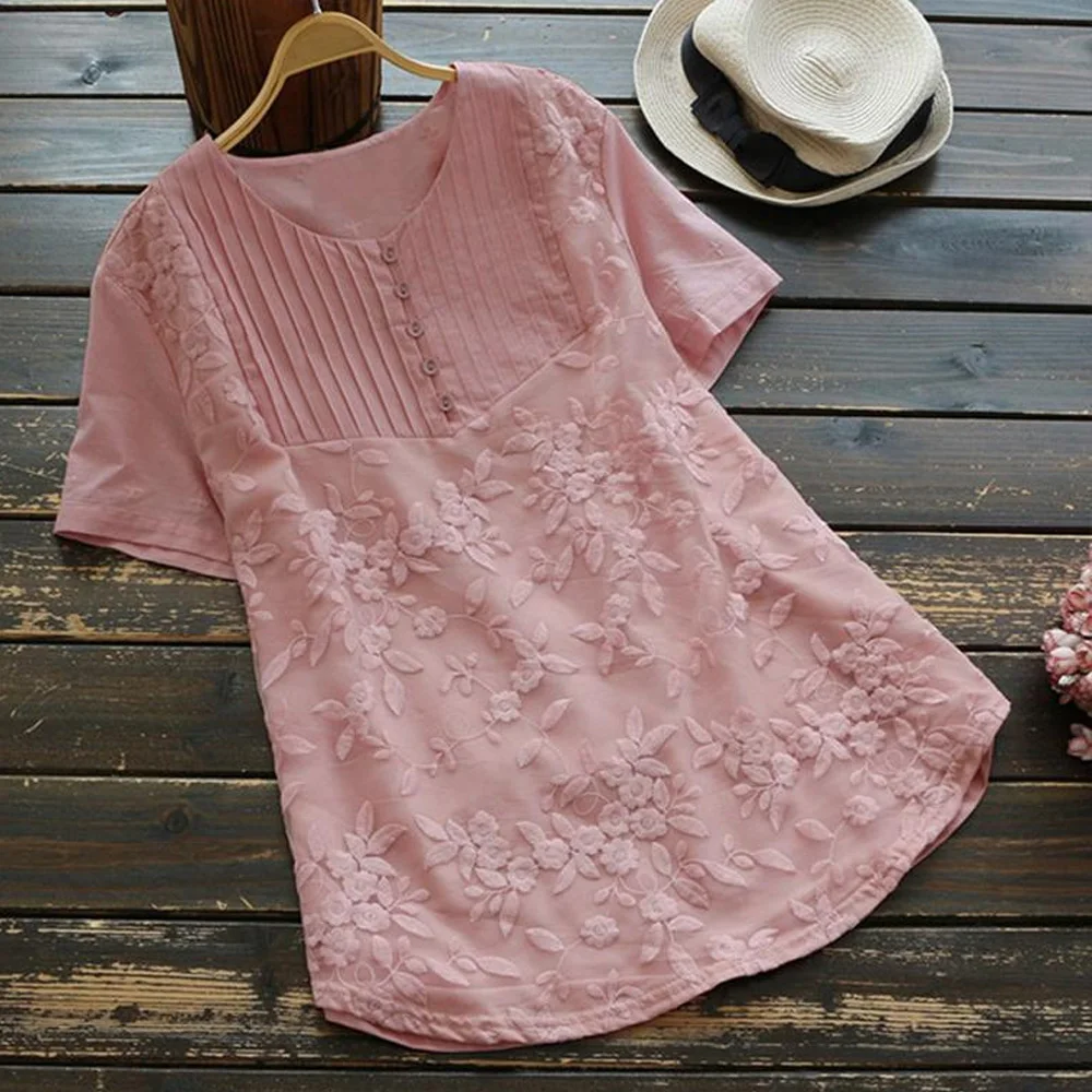 Блузка в стиле девушки Мори 2019 летние женские топы и блузки с коротким рукавом