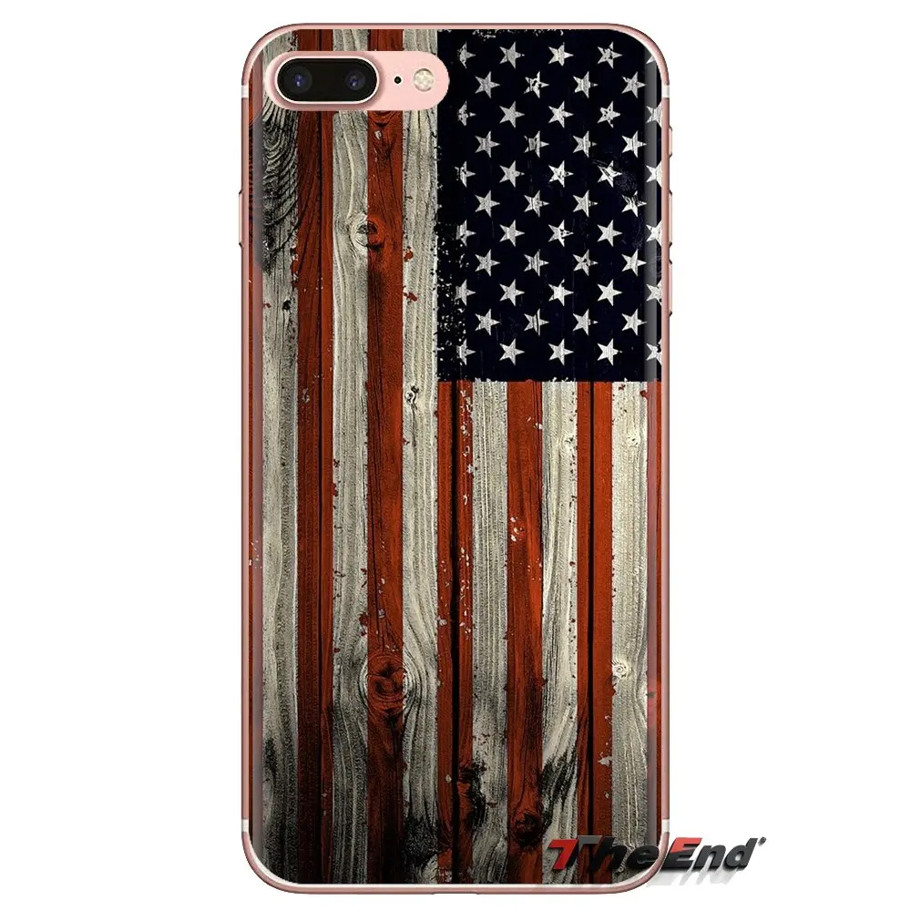 Прозрачный мягкий чехол для Xiaomi Redmi 4A S2 Note 3 3S 4 4X5 Plus 6 7 6A Pro Pocophone F1 USA America Flag |