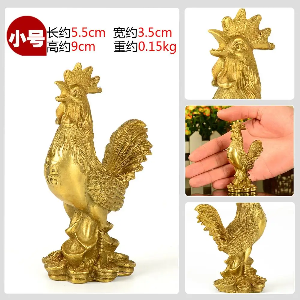 Куриный петух на удачу золотые медные украшения хуаша ремесла украшение для дома