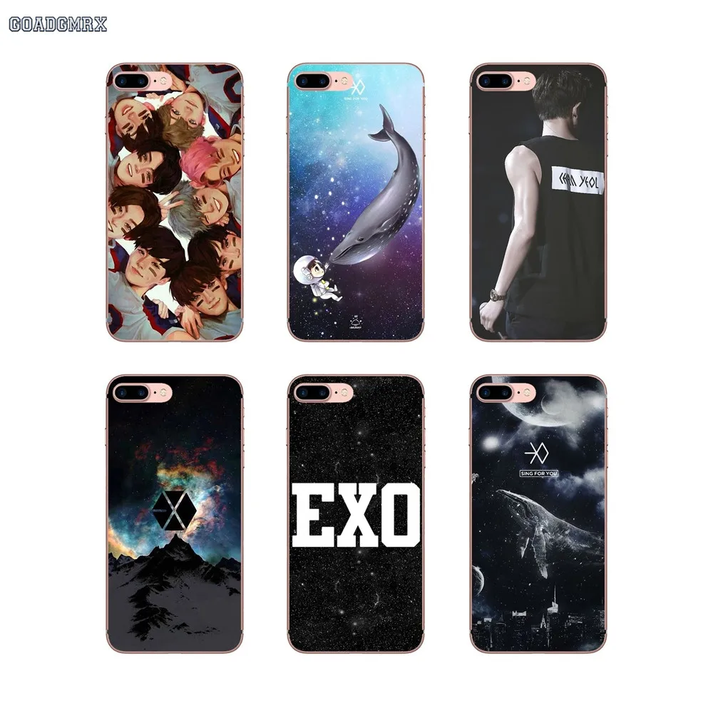 Прозрачные мягкие чехлы Kpop EXO XIUMIN SUHO для Samsung Galaxy J3 J5 J7 A3 A5 A7 2015 2016 2017 Note 3 4 5