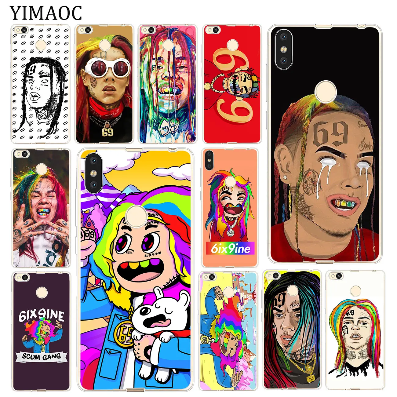 YIMAOC в стиле хип-хоп и рэп Tekashi 69 6ix9ine Тонкий чехол для Xiaomi MI Redmi 8A 7A 6A 5A 4X Note 8 7 6 Pro 5 Plus |