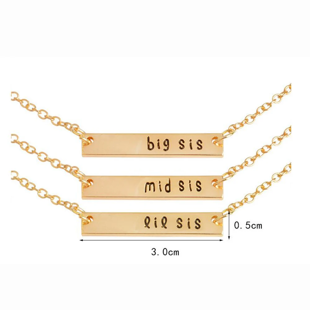 Большой/средний/Горит Sis сестры подруги наборы цепей День матери семейный