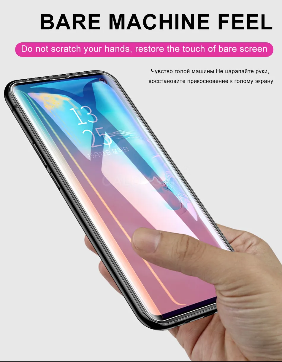 20D УФ полное покрытие закаленное стекло для samsung Galaxy S8 S9 S10 Plus S10 Lite Note 9 8 Защитная пленка для экрана защитное стекло