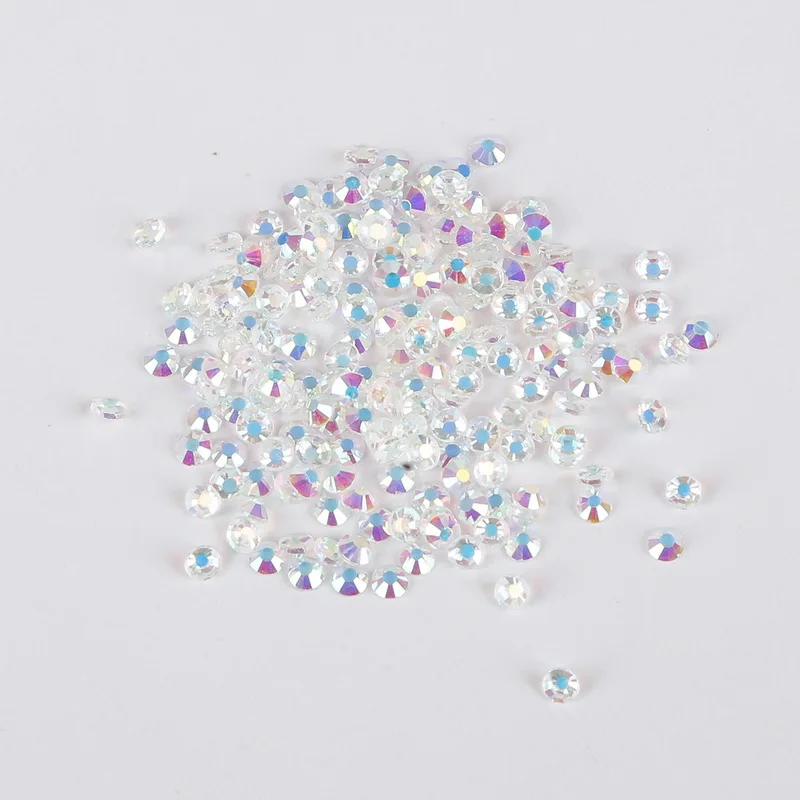 SS6 1440pcs 1440 шт прозрачные камни SS3-SS30 стеклянные драгоценные камни прозрачные ab стеклянные стразы не горячей фиксации плоские с оборота Стразы для ногтей 3D украшения ногтей - Цвет: SS6 1440pcs