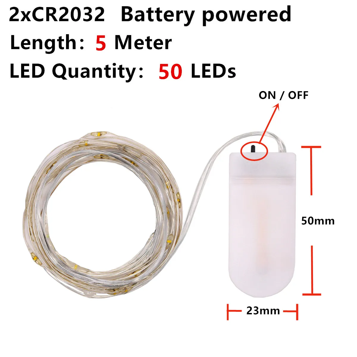 CR2032 5M Светодиодный ночник с питанием от USB светодиодный Сказочный светильник s гирлянда домашний Декор Спальня светодиодный светильник офисный светодиодный ночник светильник подарок для детей - Испускаемый цвет: CR2032 5M