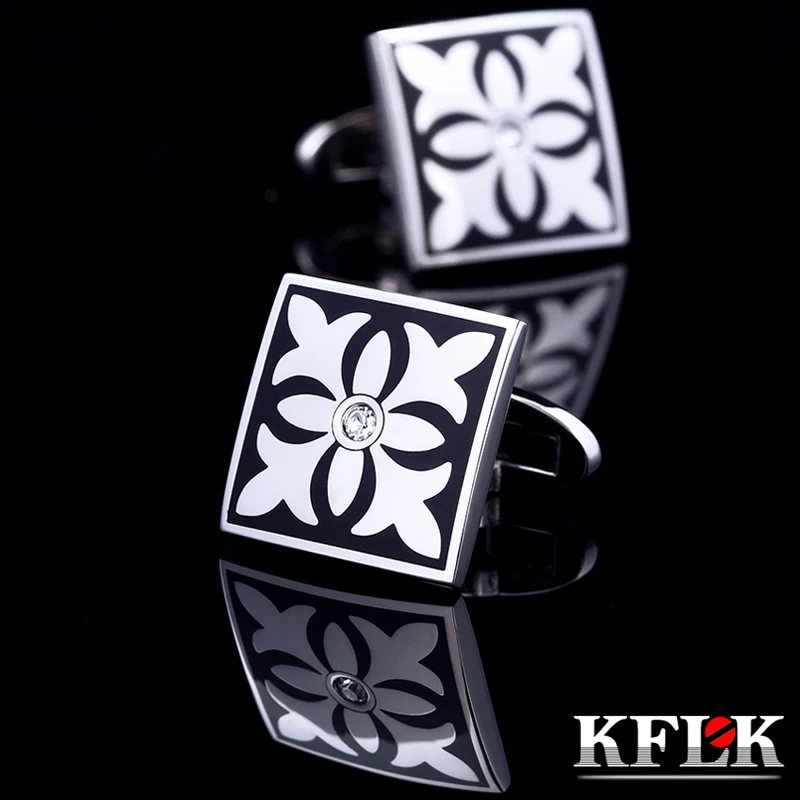 KFLK ювелирные изделия рубашка модные запонки для мужчин бренд Кристалл Запонки
