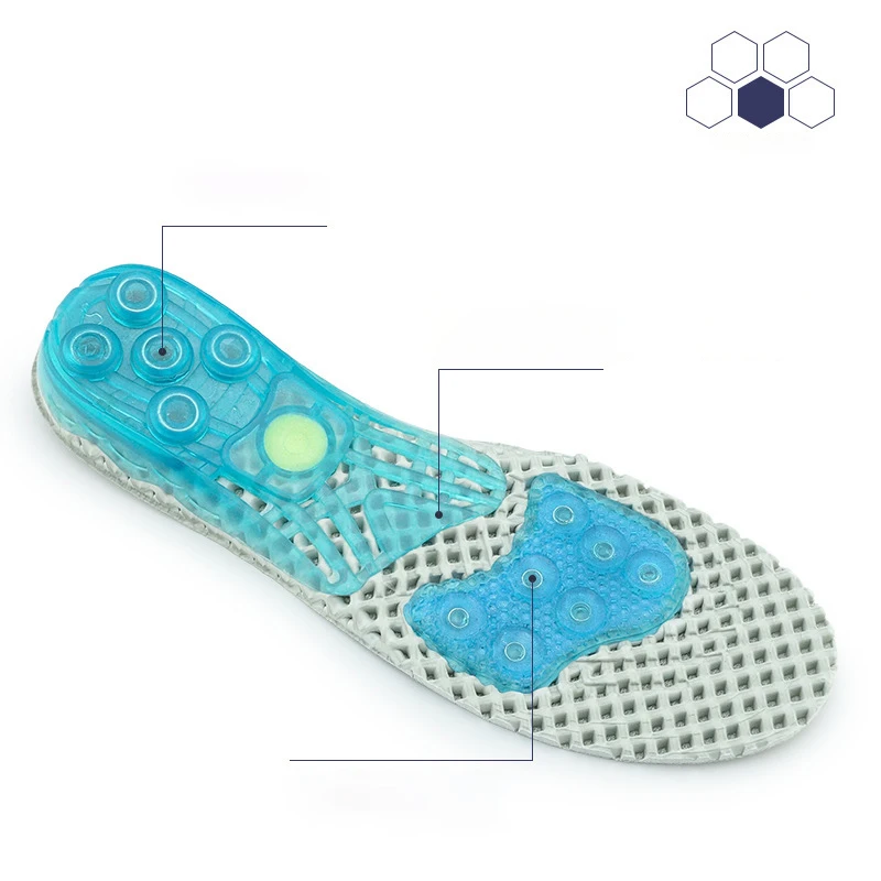 

EVA Spring silicone Insole Non-slip Shock-Absorbantin Soles Massaging Sport Shoe Pads Orthotic Arch Sport Shoe Foot Care Pad