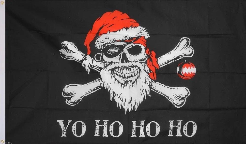 Pirate Flag 3X5 ft custom Jolly Roger Christmas Banner 90x150cm FP20 | Flags