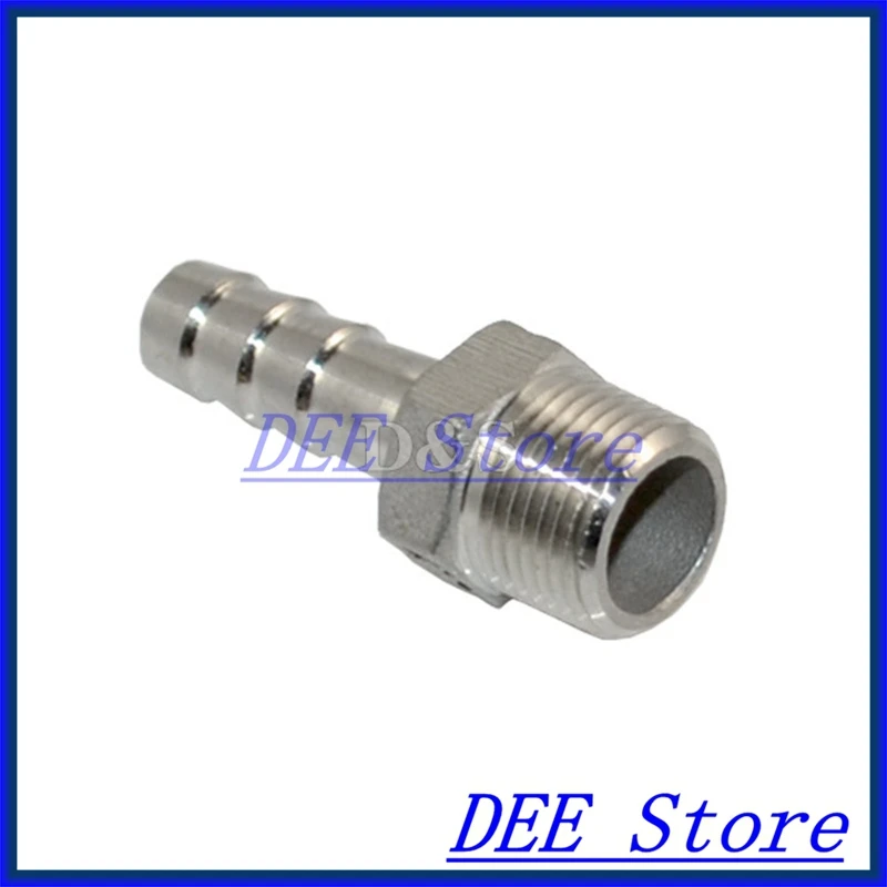 

3PCS 1/8"BSPT Male Thread Pipe Fittings x 8 MM Barb Hose Tail Connector Joint Pipe Stainless Steel SS304 connector Fittings