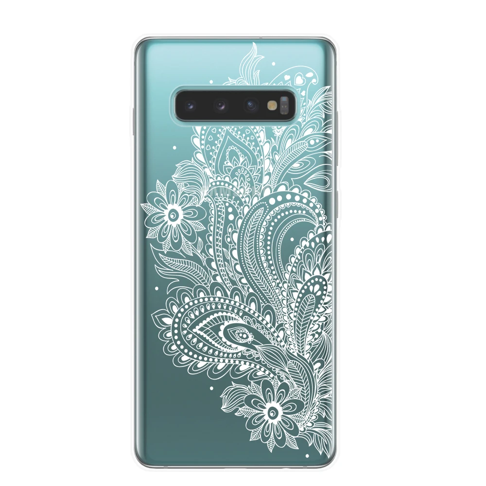 Чехол для Samsung S10 S9 S8 Plus S6 S7 Edge S10E Lite в стиле ретро с изображением цветов мандалы 5G