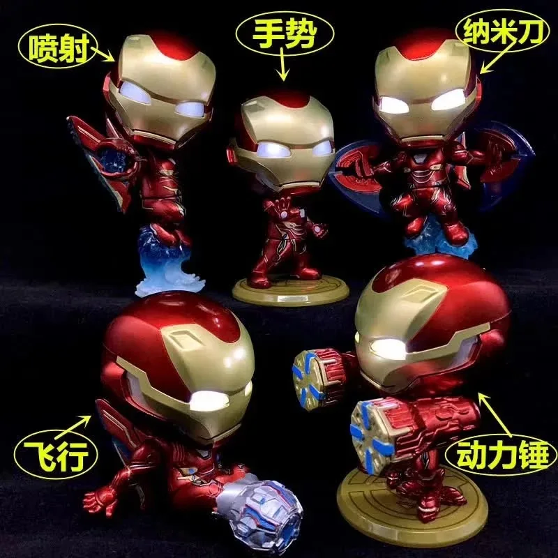 Marvel Мстители Бесконечность войны Железный человек Марка 50 Bobble-Head с батареей ПВХ