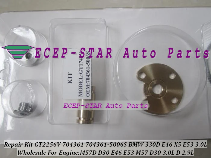 Турбокомпрессор GT2256V 704361 704361-5006S для BMW 330D E46 X5 E53 3.0L M57 D30 M57D 3.0D 2.9L бесплатная