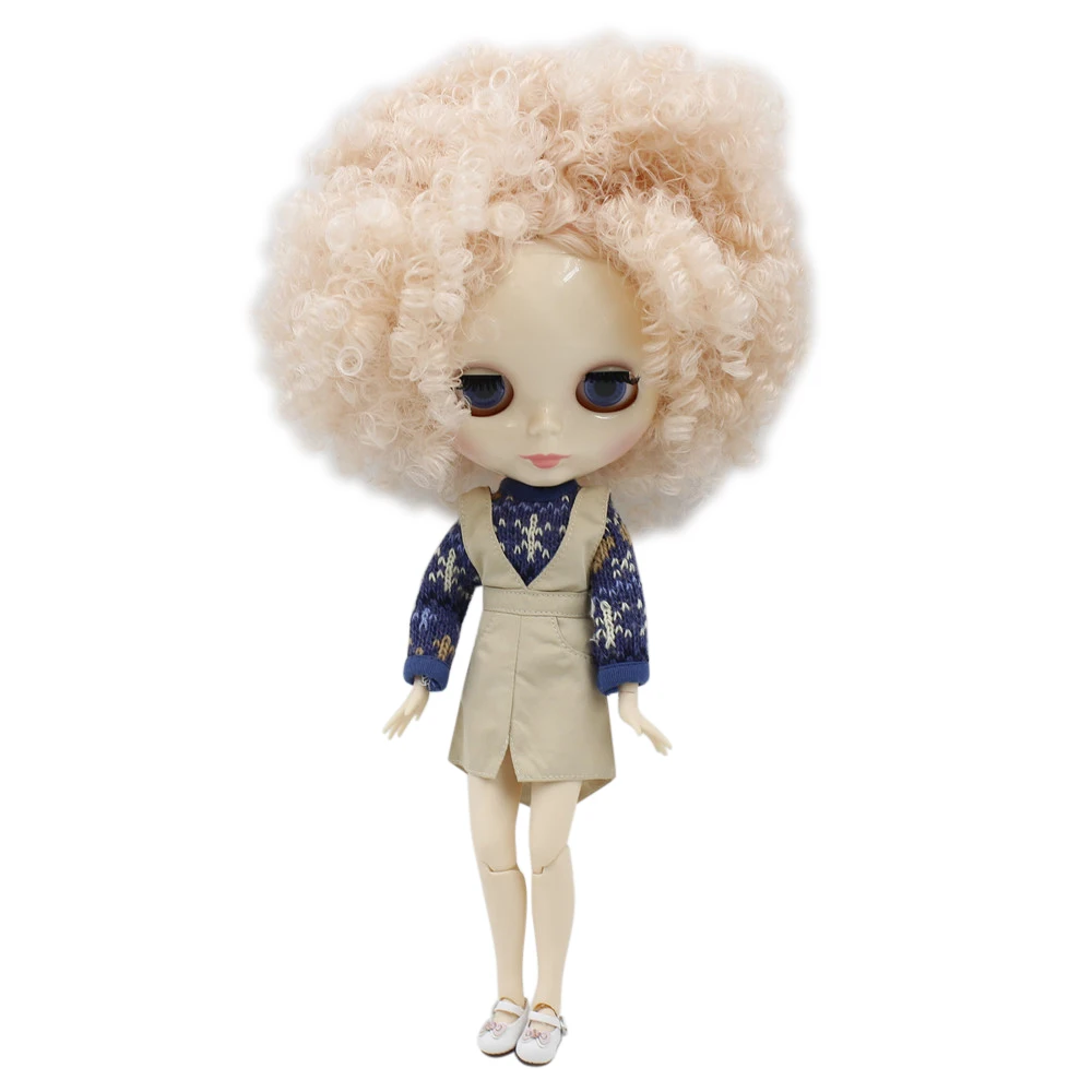 Кукла Blyth ICY DBS с белой кожей афро бледно розовые волосы № BL2352|Куклы| |