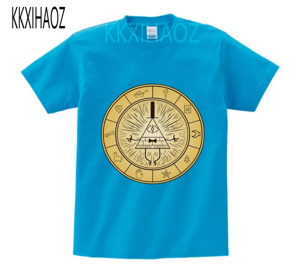 blue childreT-shirt Детские футболки с принтом из мультфильма «Гравити Фолз», «Мэйбл Диппер Пайн», летние топы с короткими рукавами для мальчиков и девочек, детская футболка, camiseta N - Цвет: blue childreT-shirt