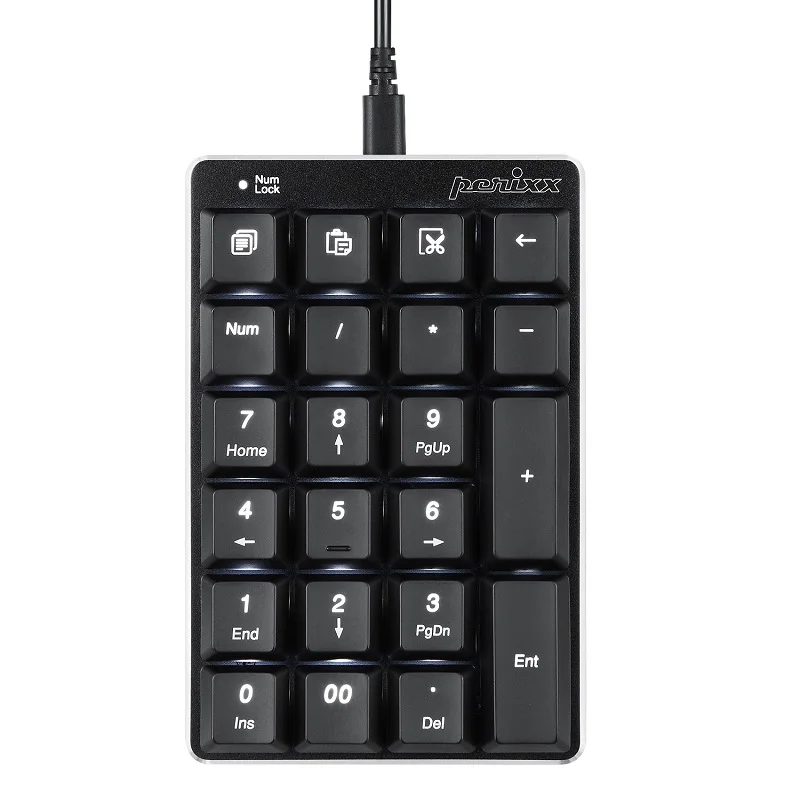 Perixx PERIPAD 303 с подсветкой USB Проводная 22 клавиша Механическая цифровая клавиатура