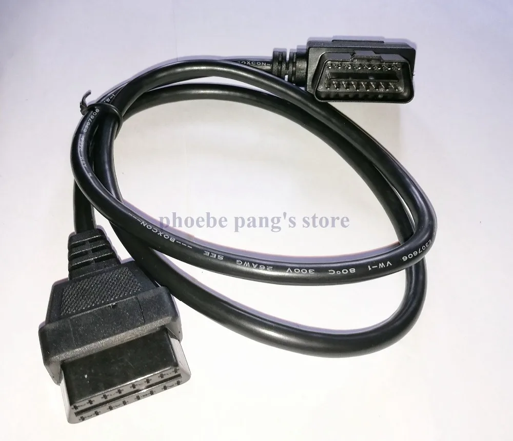 5 шт. 100 см 16pin OBDII OBD2 OBD 2 соединителя L мужчин и женщин автомобильный диагностический удлинитель J1962 интерфейс