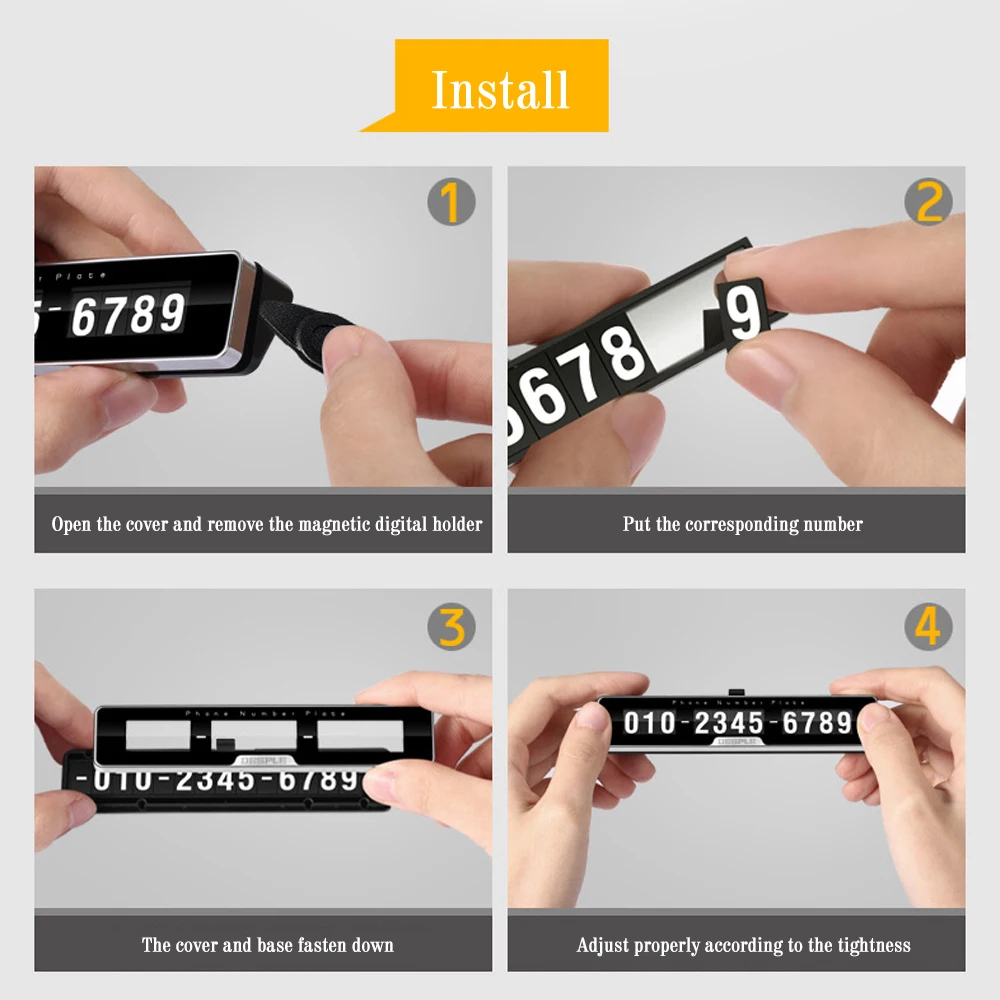 Табличка с номером телефона для автомобиля временная парковочная карта