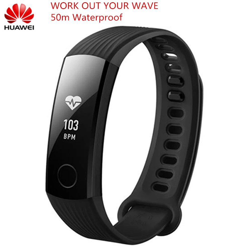 Оригинальный huawei Honor Band 3 Смарт Браслет 0 91 &quotOLED сенсорный экран Swimmable 5ATM