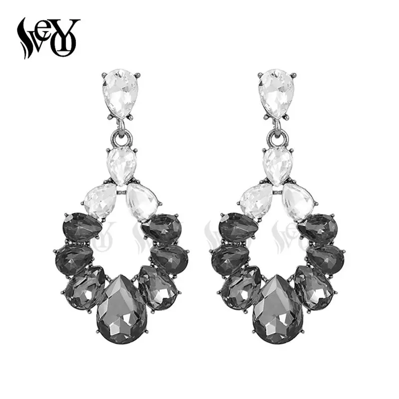 Женские серьги подвески Кристалл VEYO модные из цинкового сплава|crystal earrings
