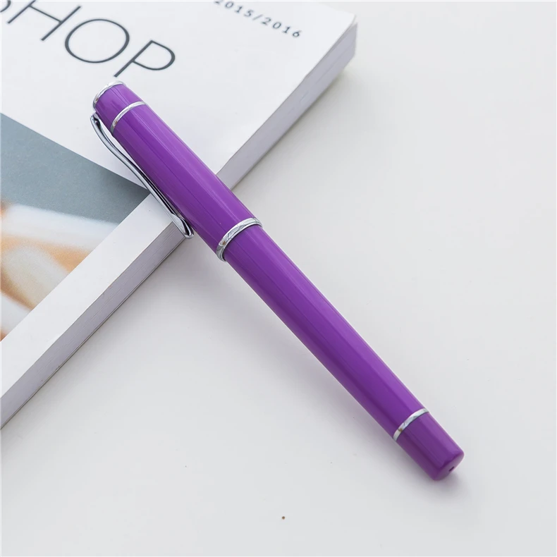 purple 1 шт. Wingsung конфетный цвет прозрачная авторучка дополнительный тонкий наконечник 0,38 мм студенческая практика письма чернильные ручки школьные офисные принадлежности - Цвет: purple