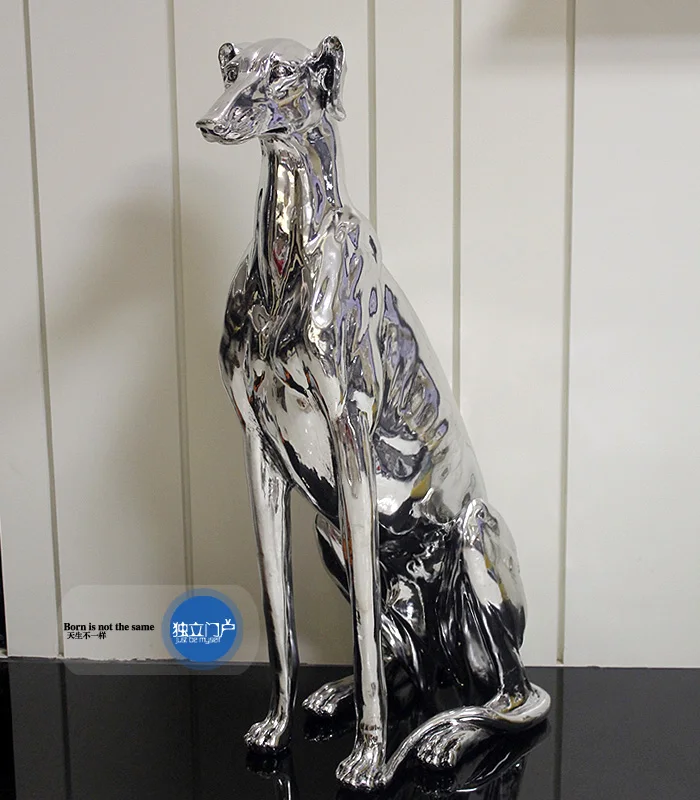 Большая полимерная Гальваническая статуя Greyhound собаки имитация greadog аксессуары