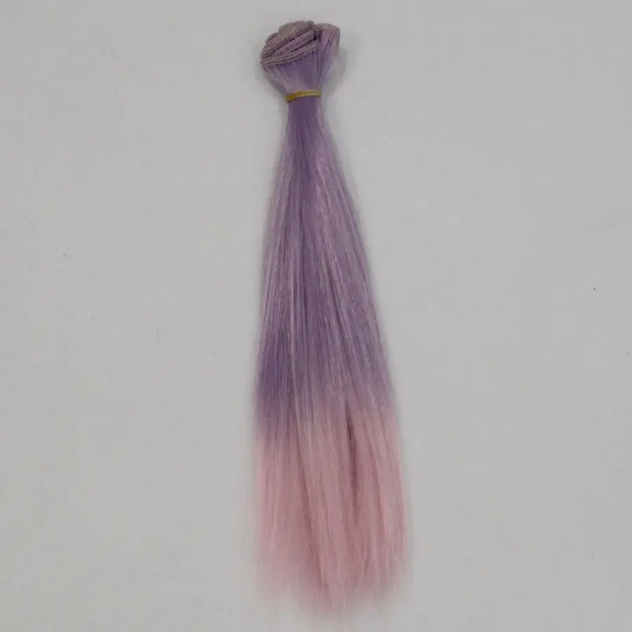 1 шт. 25x100 см Ombre Цветные кукольные аксессуары прямые синтетические волосы для