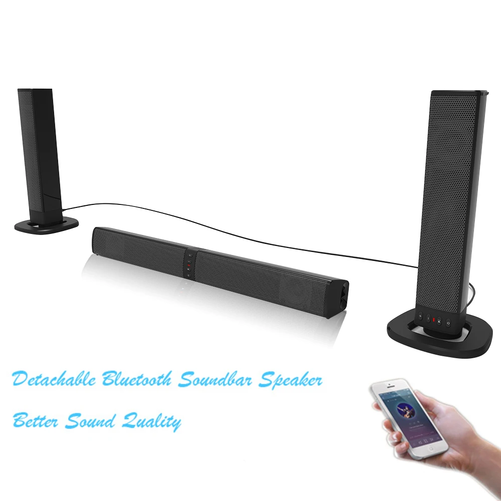 Сабвуфер 5 Вт x 4 звуковая панель Bluetooth динамик домашний ТВ саундбар стерео Беспроводная аудиоколонка супер