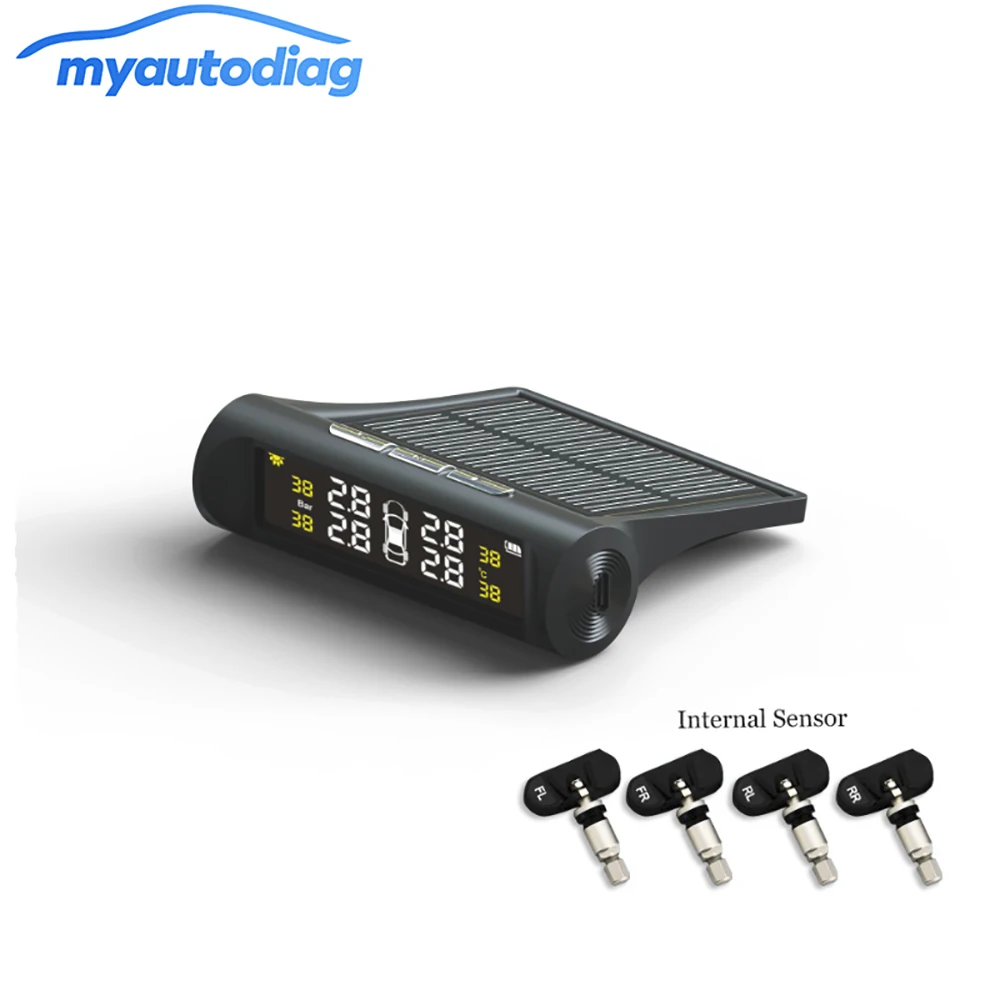 Автомобильная TPMS система мониторинга давления в шинах Солнечная энергия жк