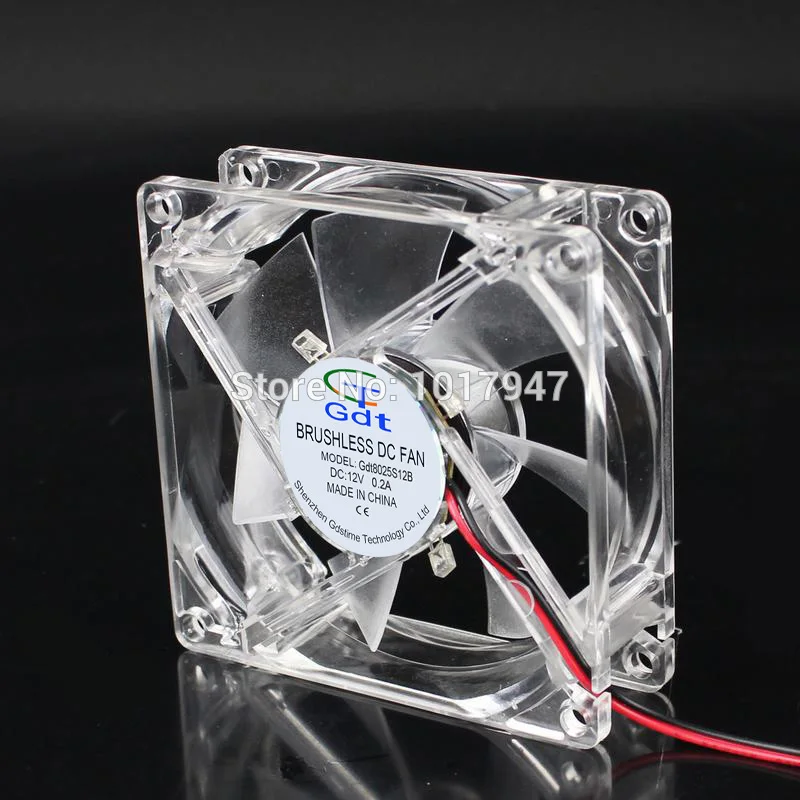1 шт. Gdstime белый DC 12V корпус красочный LED 4 провода радиатор бесщеточный вентилятор