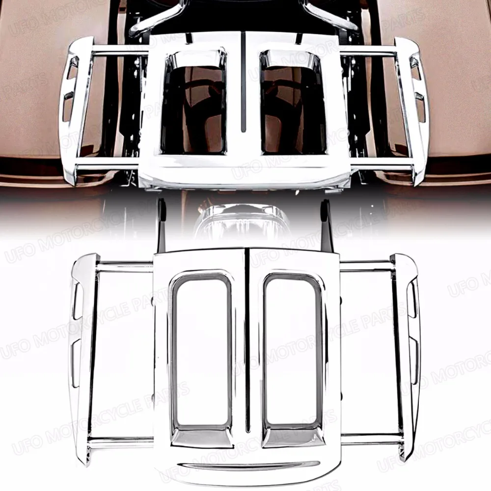 Регулируемая двухсторонняя хромированная багажная стойка для Harley Touring FLHX FLHR FLH/T