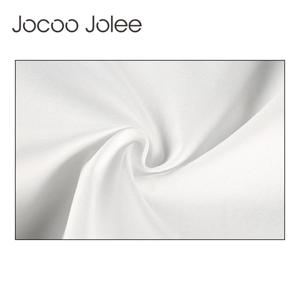 Женская пикантная блузка Jocoo Jolee с открытой спиной модная пышными рукавами и