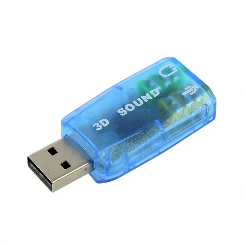 1 шт. 3D для аудио карты USB Адаптер микрофона/динамика объемный звук 7 CH ноутбука