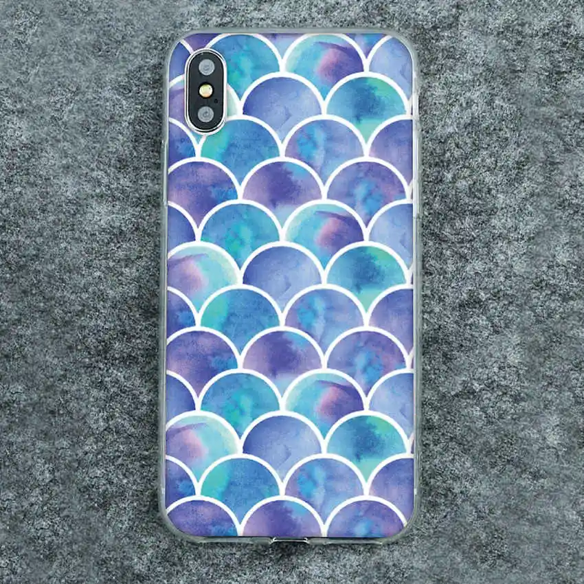 14 Чехол для Coque Motorola Moto G7 plus G5 P40 P30 one power Z4 Z3 G7 E5 G6 play Мягкий ТПУ Русалка рыбные весы роскошный чехол для телефона - Цвет: 14