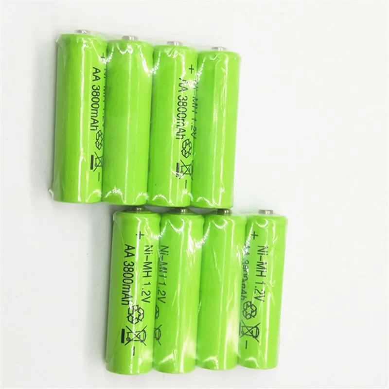 10XAA батарея новая Оригинальная 3800mAh 1 2 V NiMH аккумуляторная Ni-MH AA батареи Бесплатная