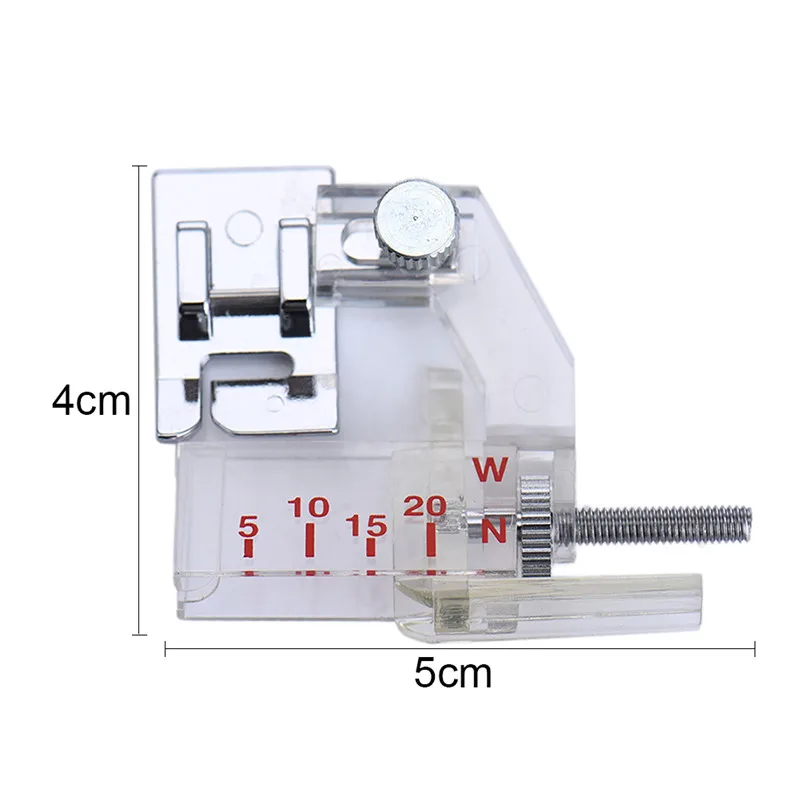 Регулируемая прижимная лапка для бытовых швейных машин с перекрывающимися