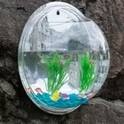 Прозрачный акриловый полукруглый настенный Террариум Висячие емкости для гидропоники для аквариума, домашний декор