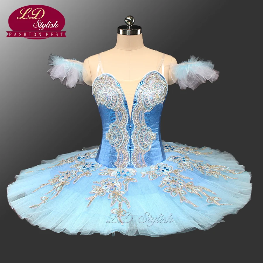 

Adult Classical Ballet Tutu Blue Pancake Platter Tutu Costume Performance Competition Professional Tutus Ballerina Tutu LD0071