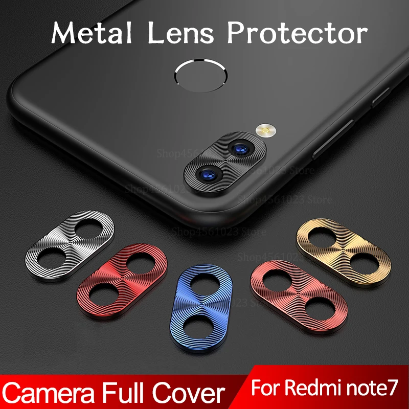 Роскошный защитный круг для задней камеры с 2 царапинами для Redmi Note7 Note 7 Pro 7Pro, защитная пленка для объектива, чехол с металлическим кольцом, бампер